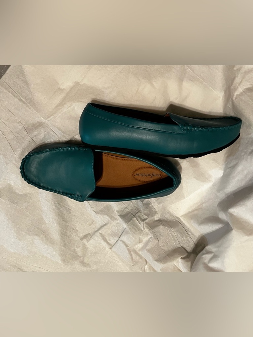 COMFORTVIEW~TEAL TEXTURED SLIP ON LOAFERS ~SIZE 10.5 or 12WW